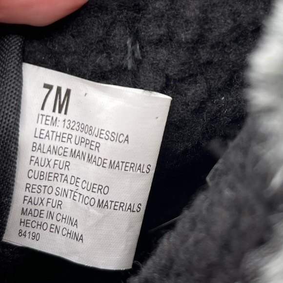 KHOMBU Jessica Winter Boots Women’s Size 7M Black Suede Faux Fur Water Repellent - Picture 12 of 12